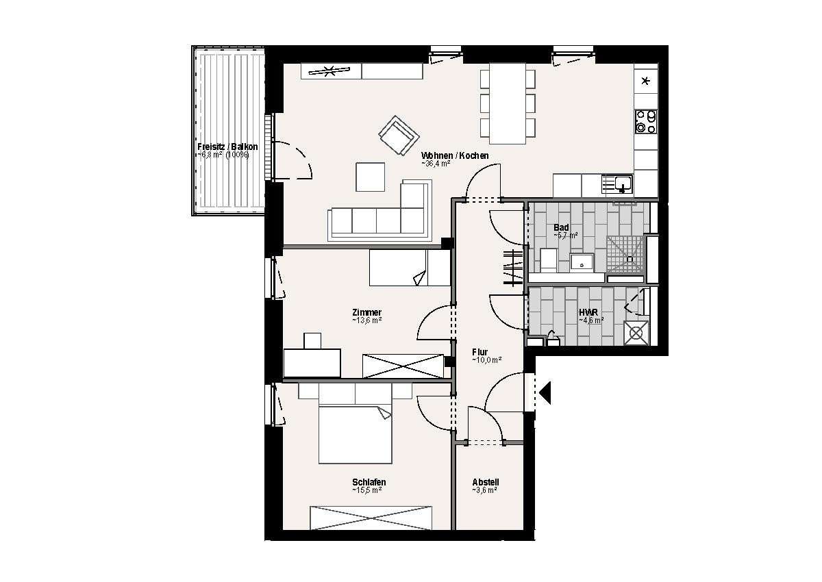 Wohnungsgrundriss 8101 