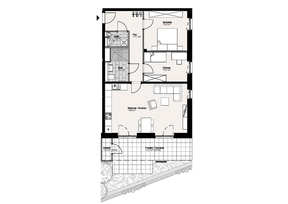 Wohnungsgrundriss 8003 