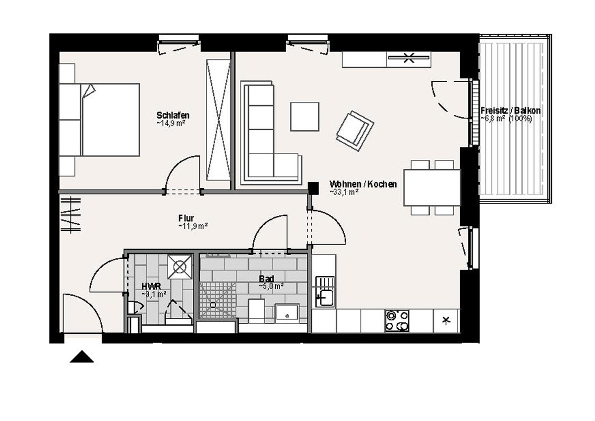 Wohnungsgrundriss 8102 