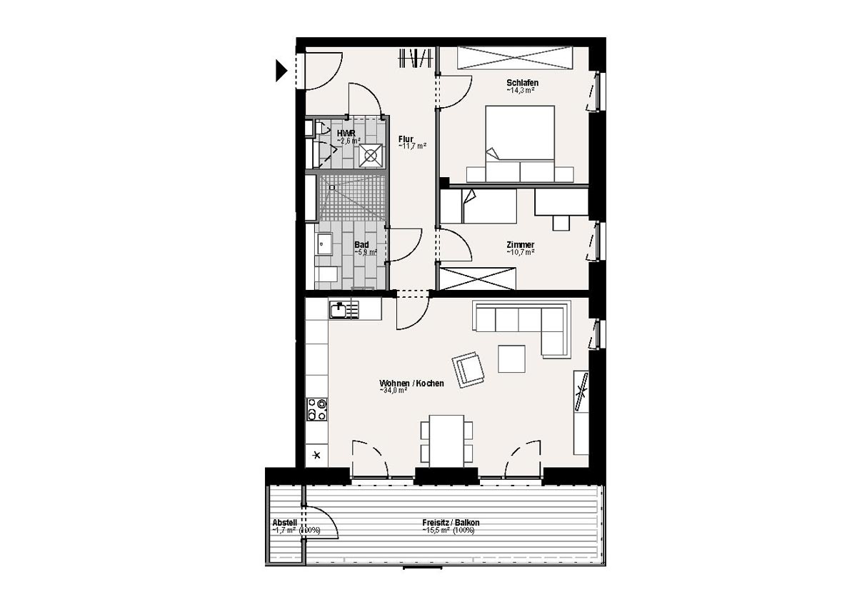 Wohnungsgrundriss 8103 