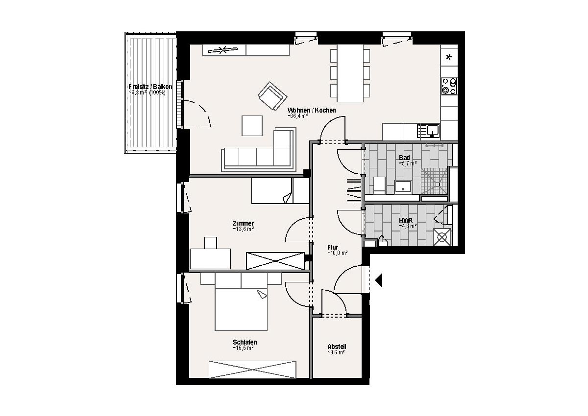 Wohnungsgrundriss 8201 