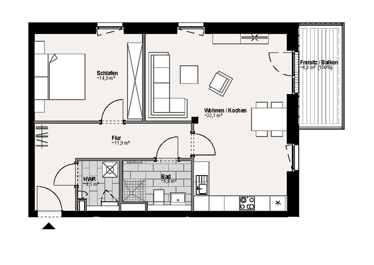 Wohnungsgrundriss 8202 