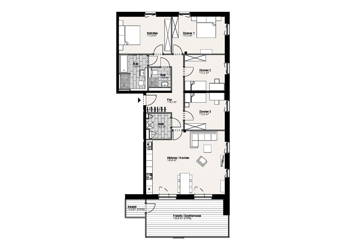 Wohnungsgrundriss 8502 