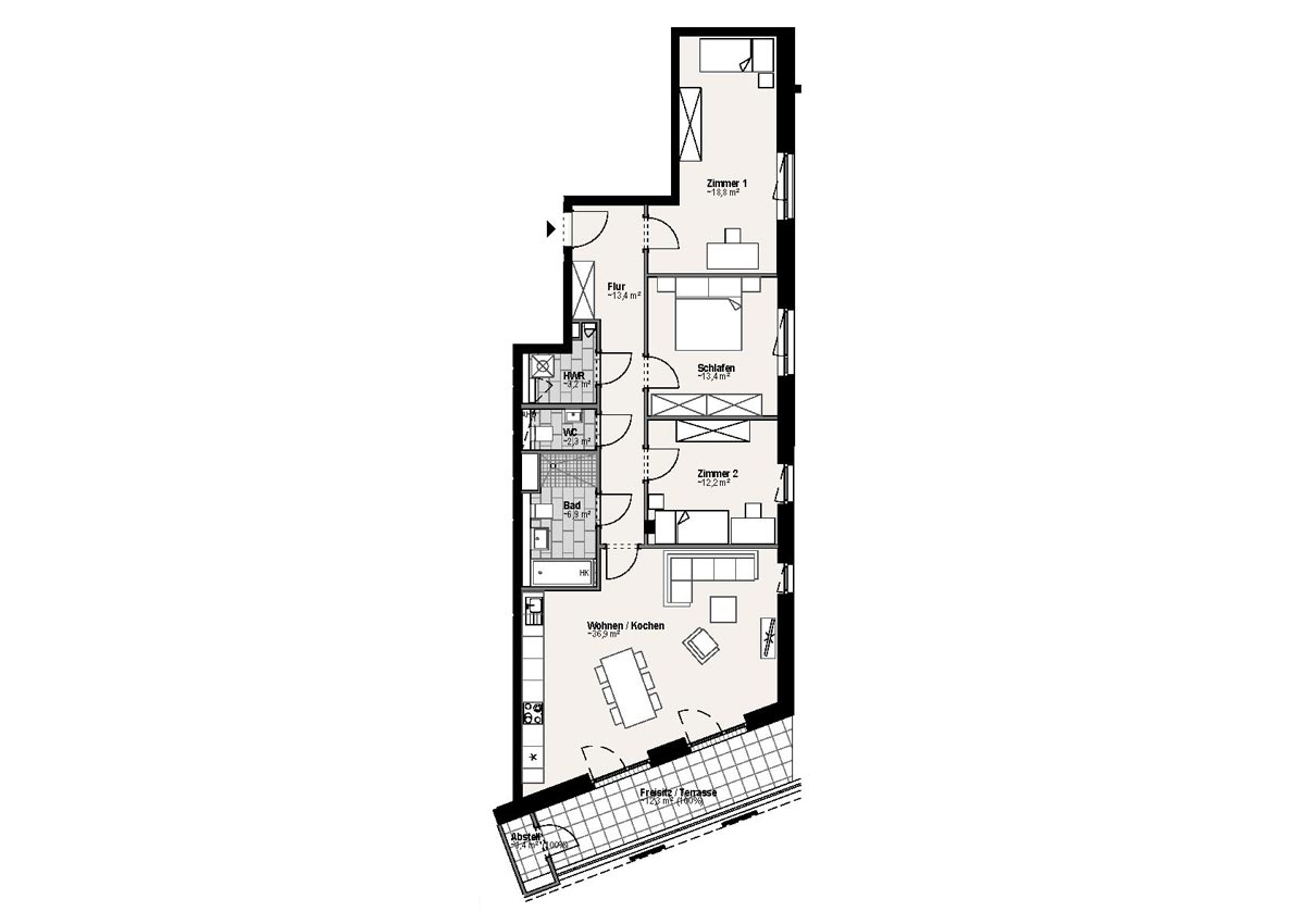 Wohnungsgrundriss 9001 