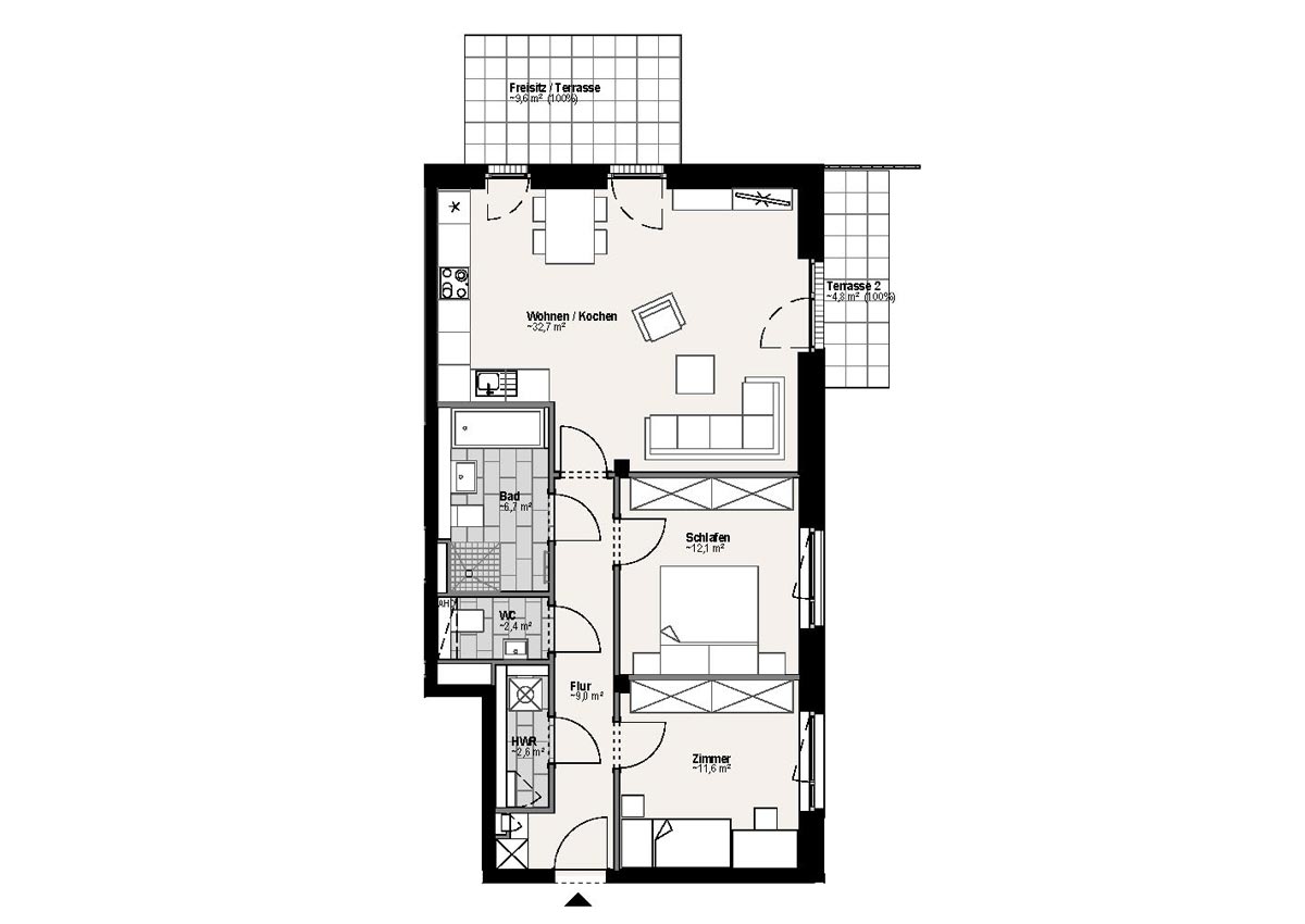 Wohnungsgrundriss 9005 