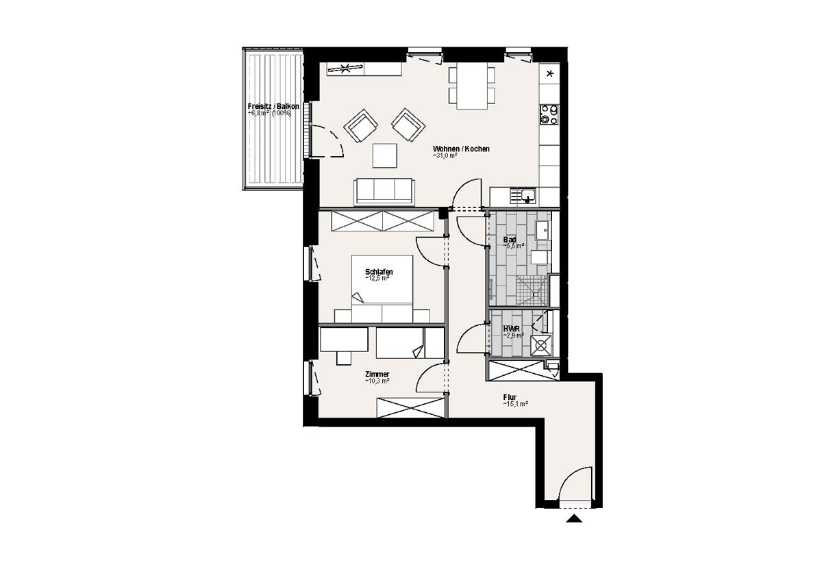 Wohnungsgrundriss 9104 
