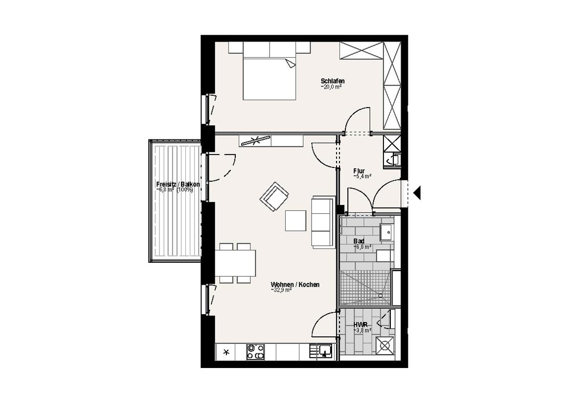Wohnungsgrundriss 9203 