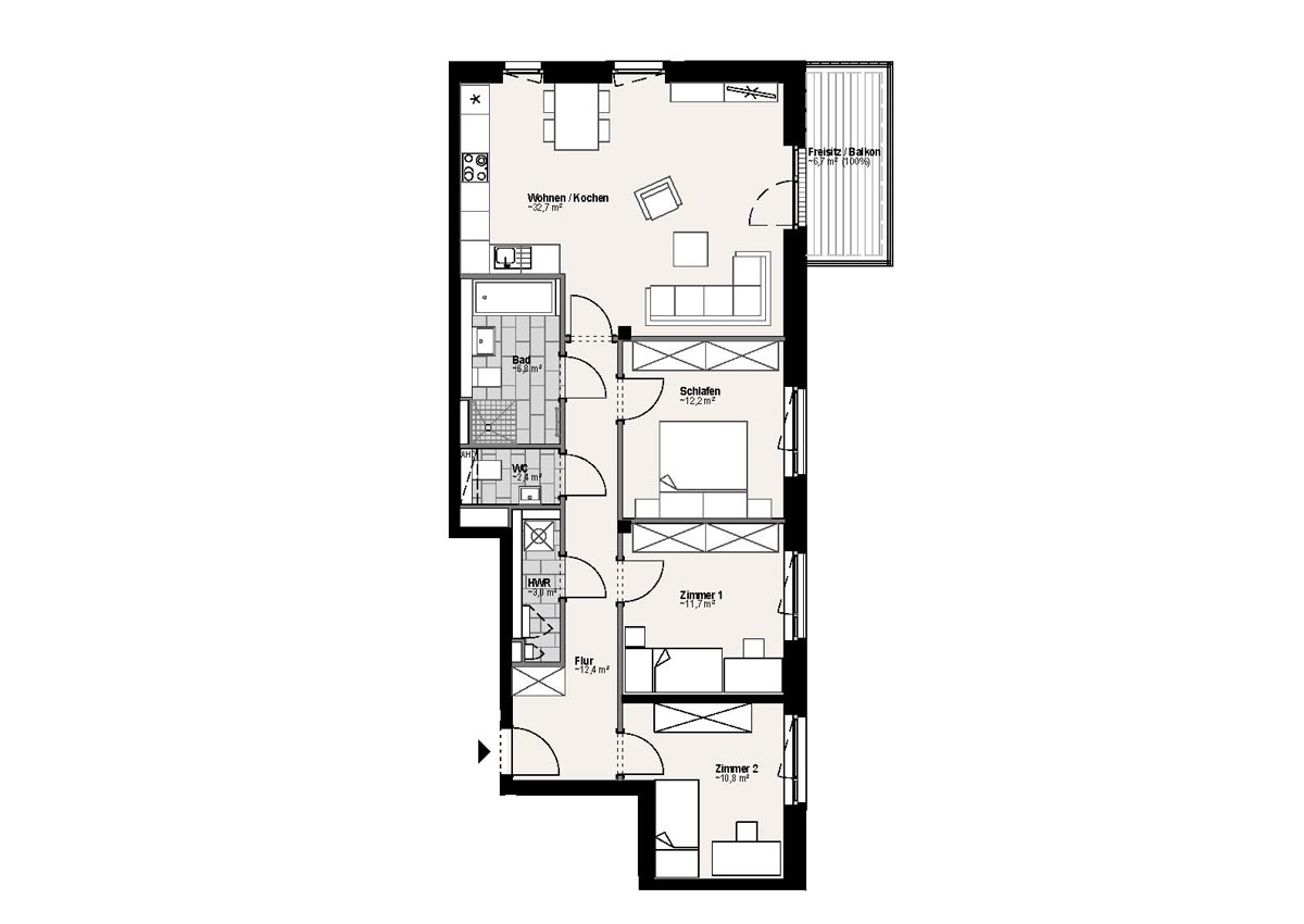 Wohnungsgrundriss 9205 