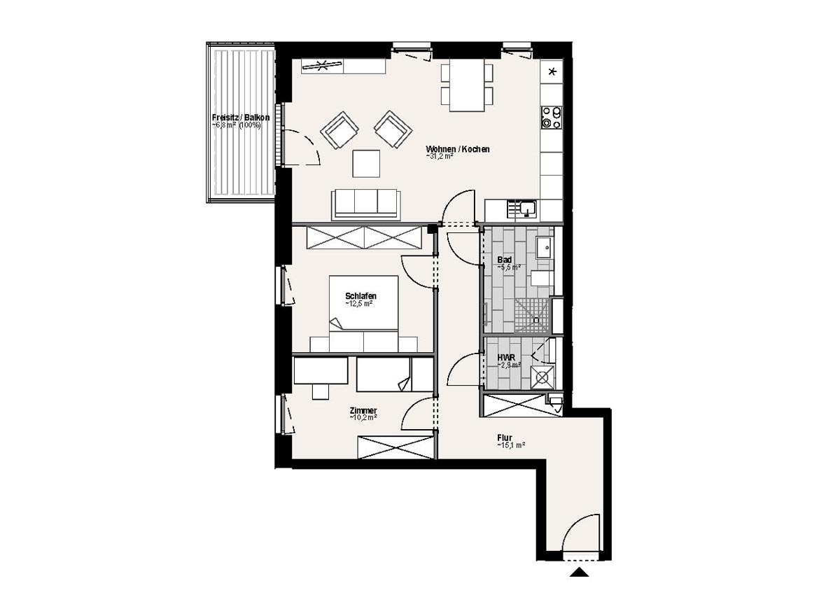 Wohnungsgrundriss 9304 