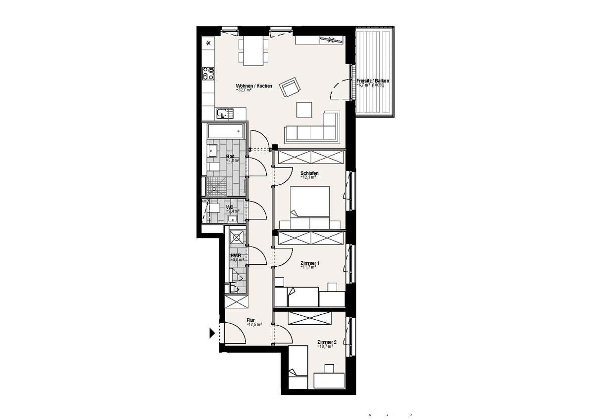 Wohnungsgrundriss 9305 