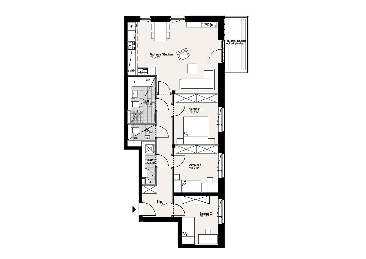 Wohnungsgrundriss 9405 